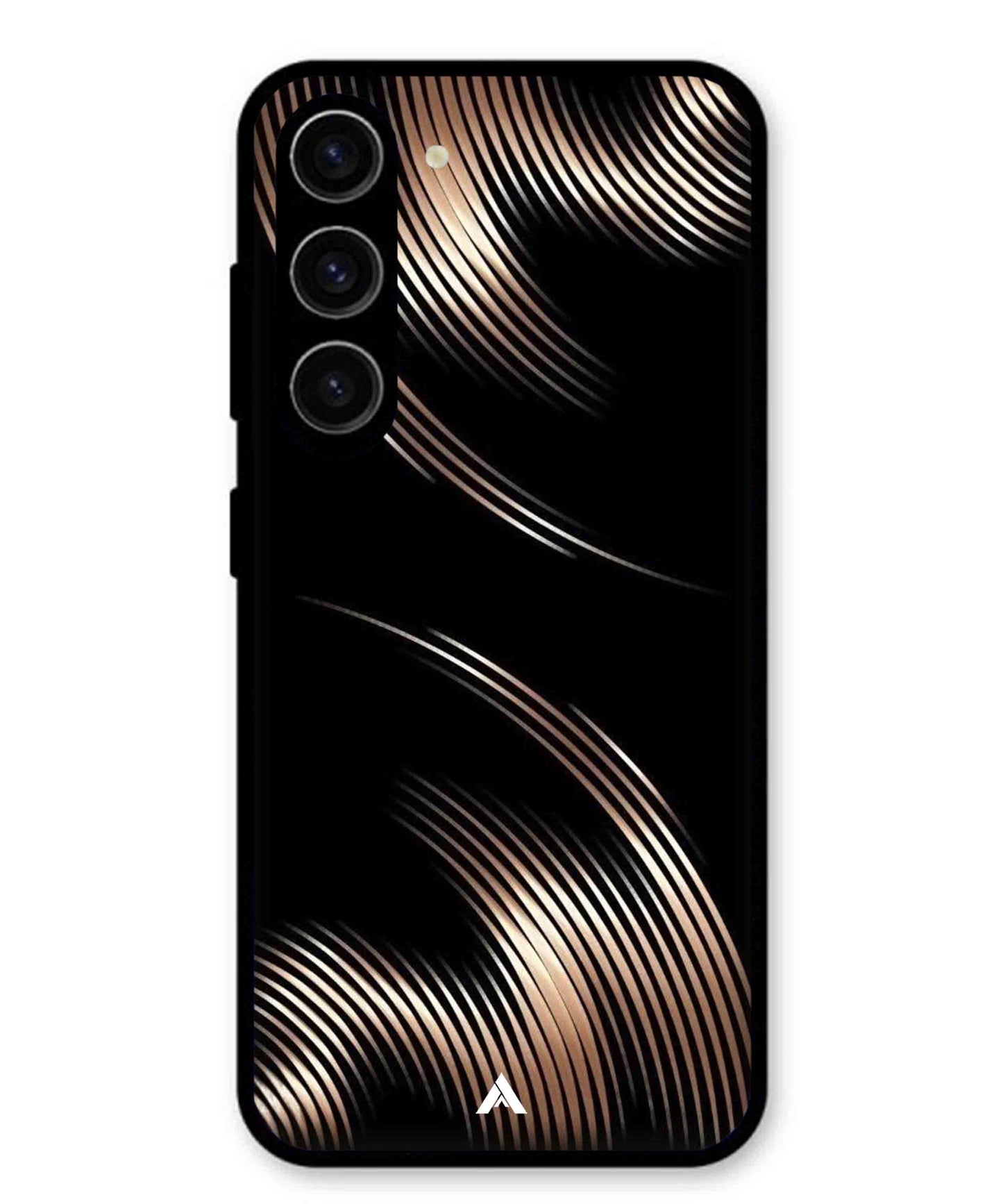 Stripe Pattern 1 Metal Back Cover Phone Case for Samsung Galaxy S24