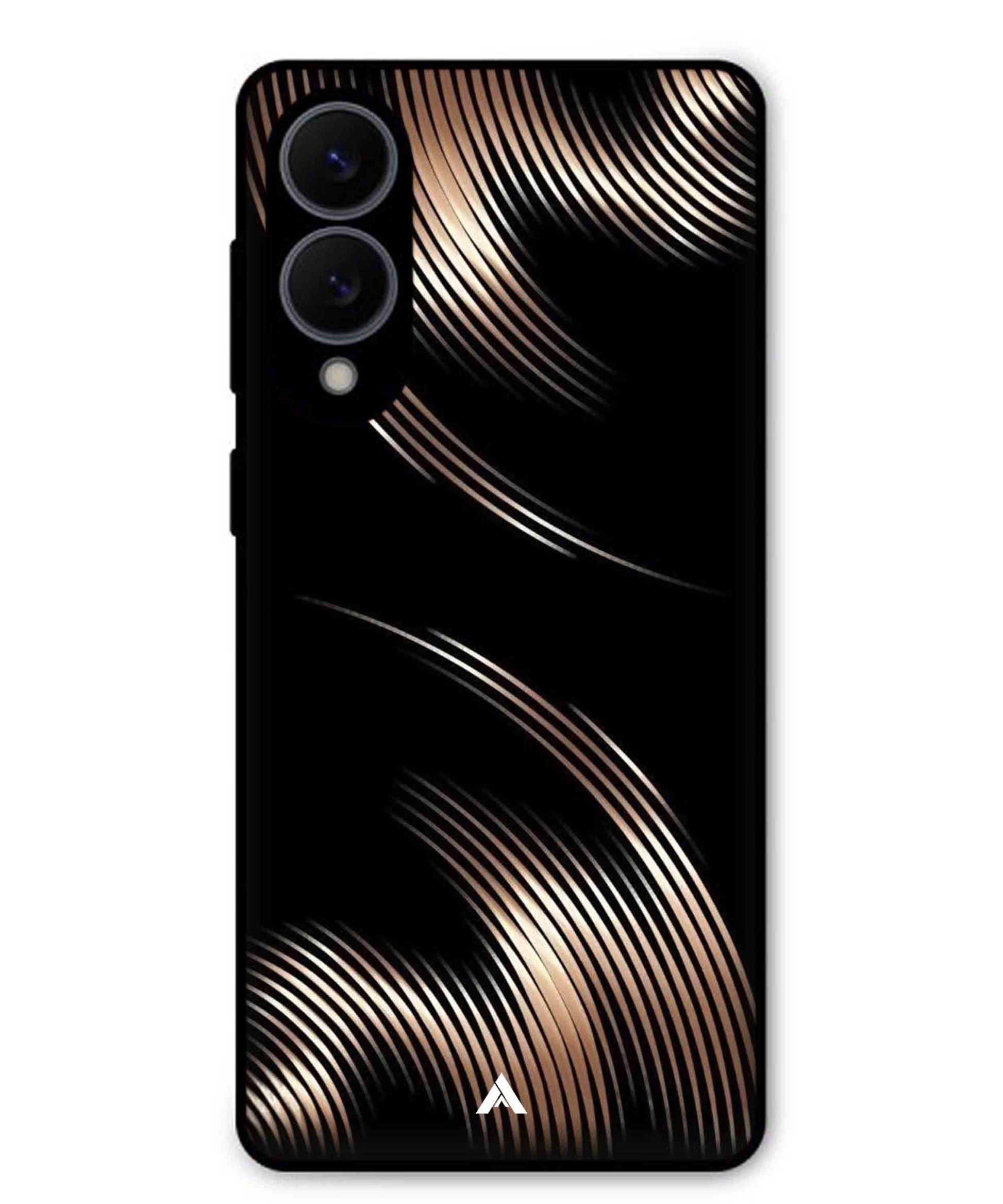 Stripe Pattern 1 Metal Back Cover Phone Case for Samsung Galaxy S25 Edge