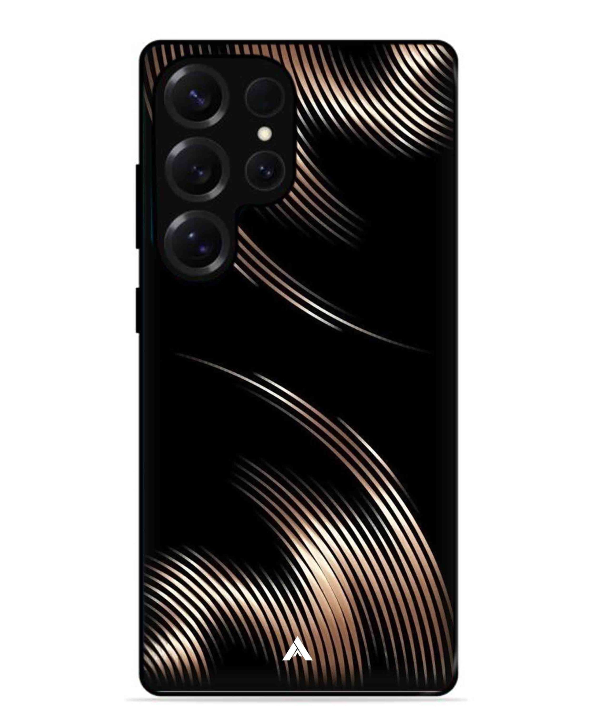 Stripe Pattern 1 Metal Back Cover Phone Case for Samsung Galaxy S25 Ultra