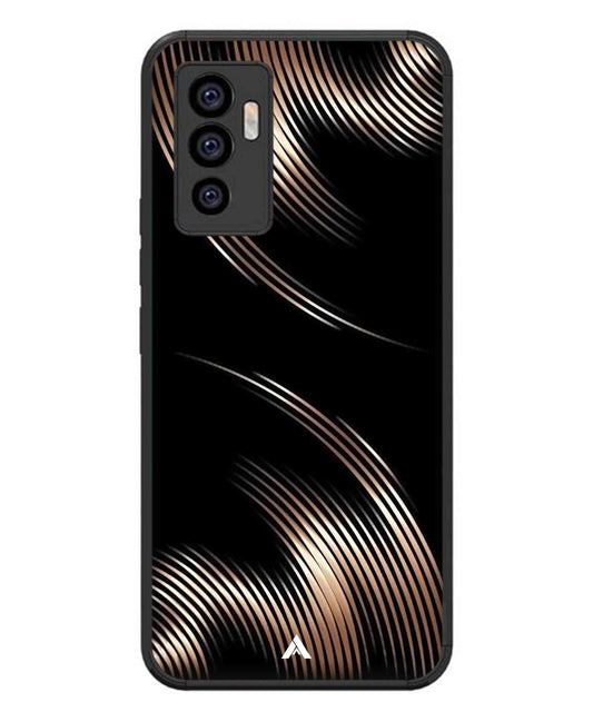 Stripe Pattern 1 Metal Back Cover Phone Case for Vivo T1