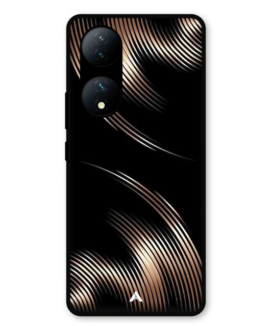 Stripe Pattern 1 Metal Back Cover Phone Case for Vivo T2