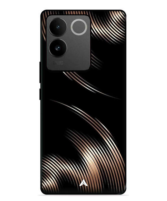 Stripe Pattern 1 Metal Back Cover Phone Case for Vivo T2 Pro
