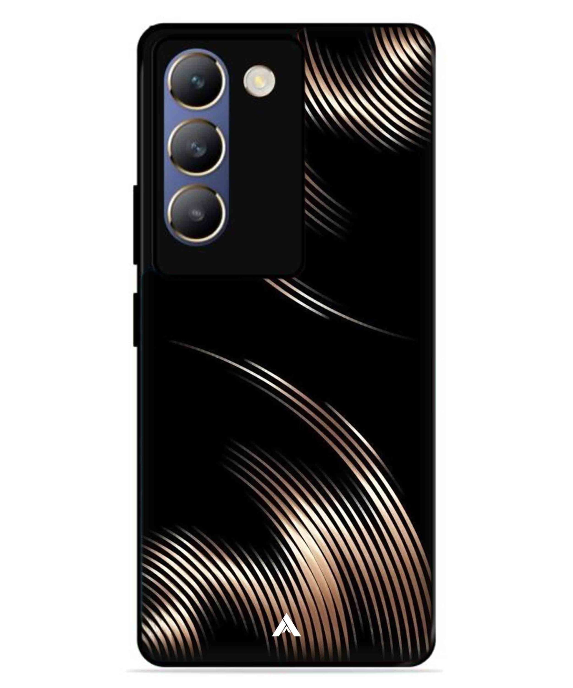 Stripe Pattern 1 Metal Back Cover Phone Case for Vivo T3