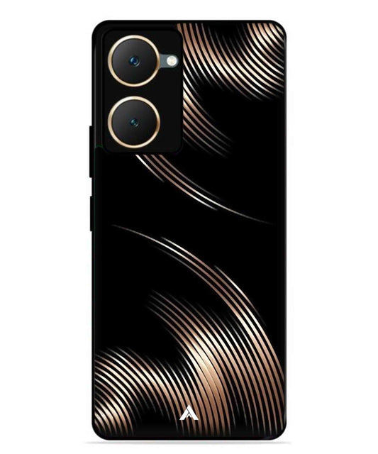 Stripe Pattern 1 Metal Back Cover Phone Case for Vivo T3 Lite