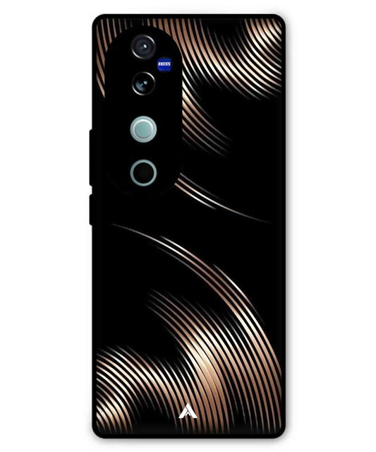 Stripe Pattern 1 Metal Back Cover Phone Case for Vivo T3 Ultra