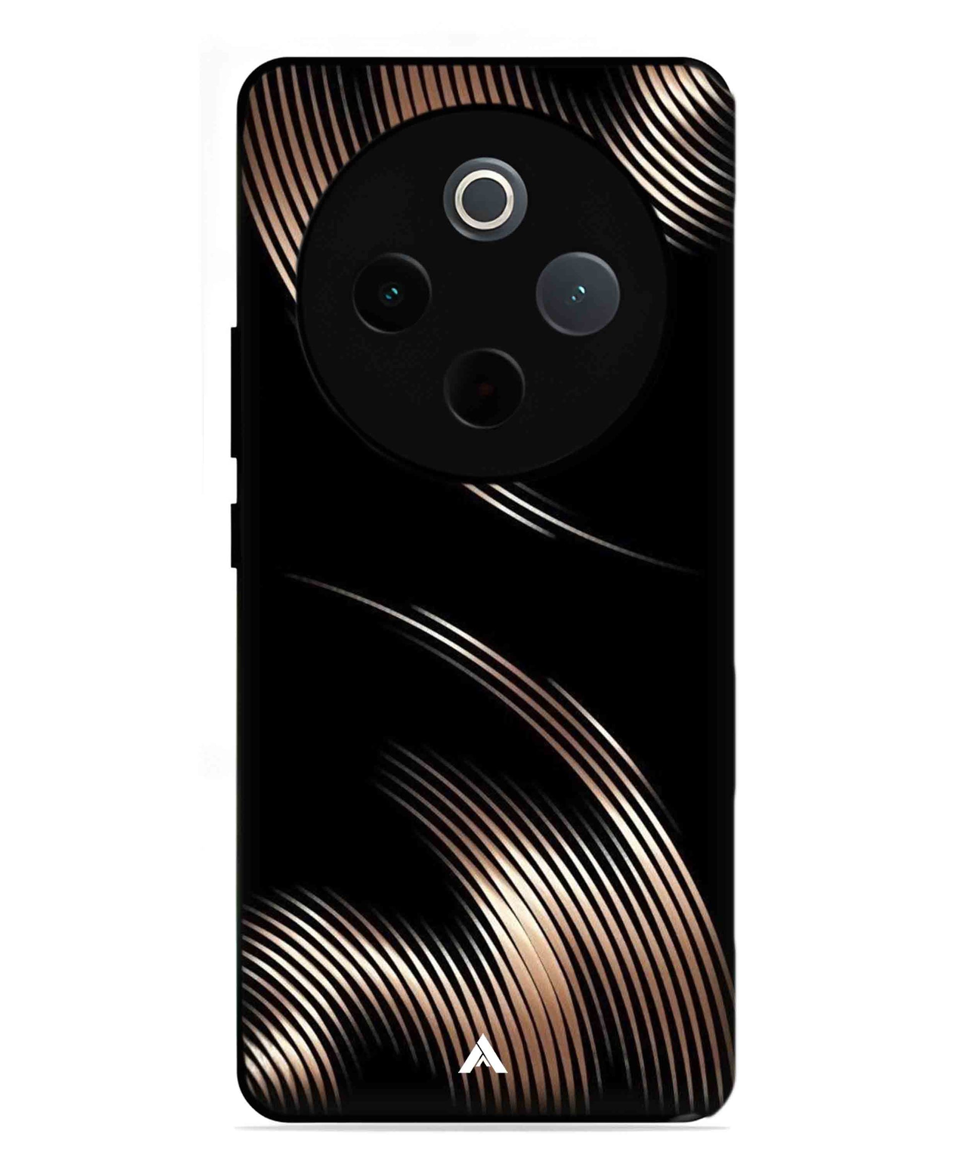 Stripe Pattern 1 Metal Back Cover Phone Case for Vivo T4