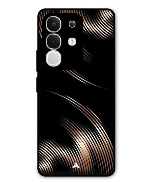 Stripe Pattern 1 Metal Back Cover Phone Case for Vivo T4X