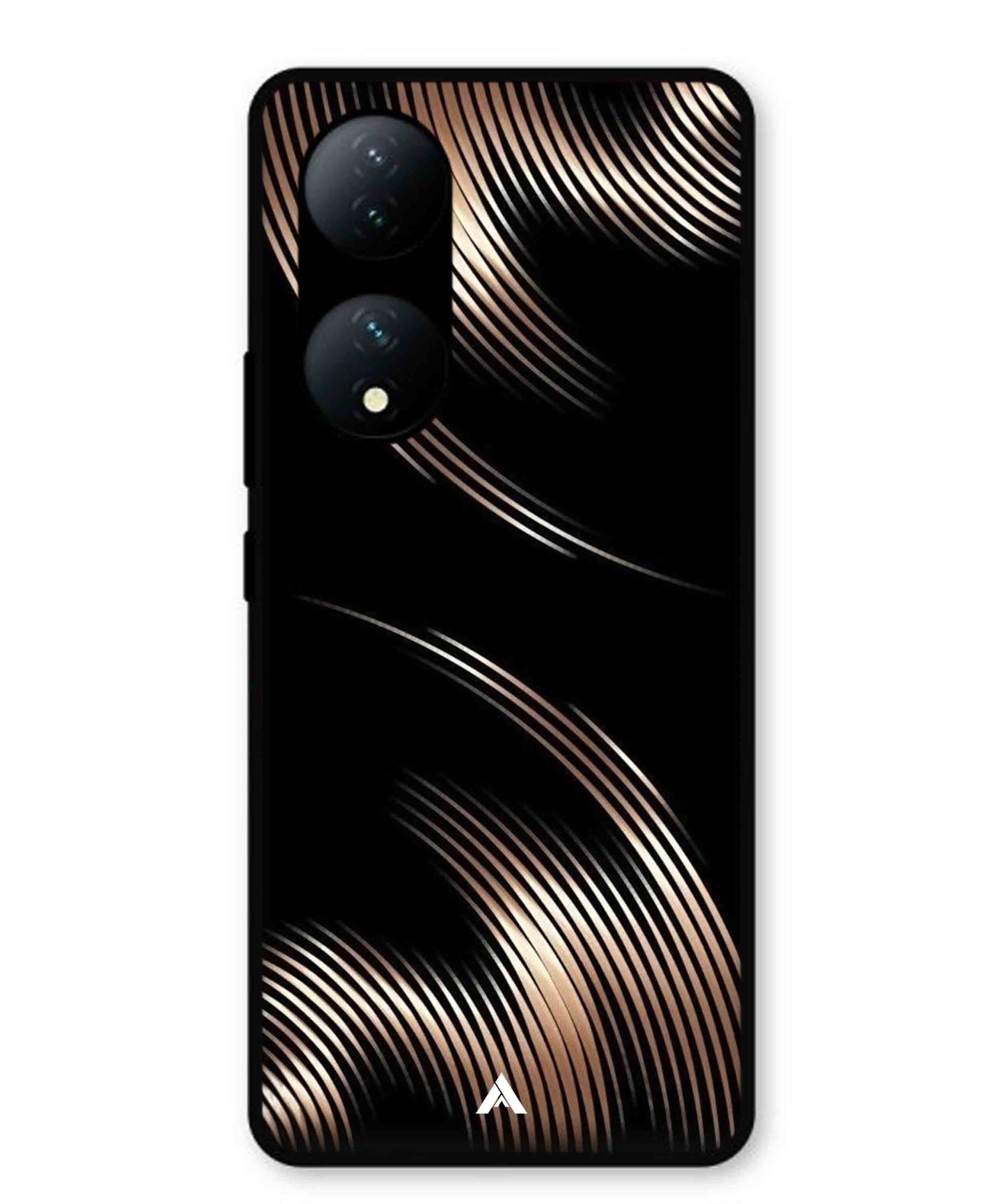 Stripe Pattern 1 Metal Back Cover Phone Case for Vivo Y100a