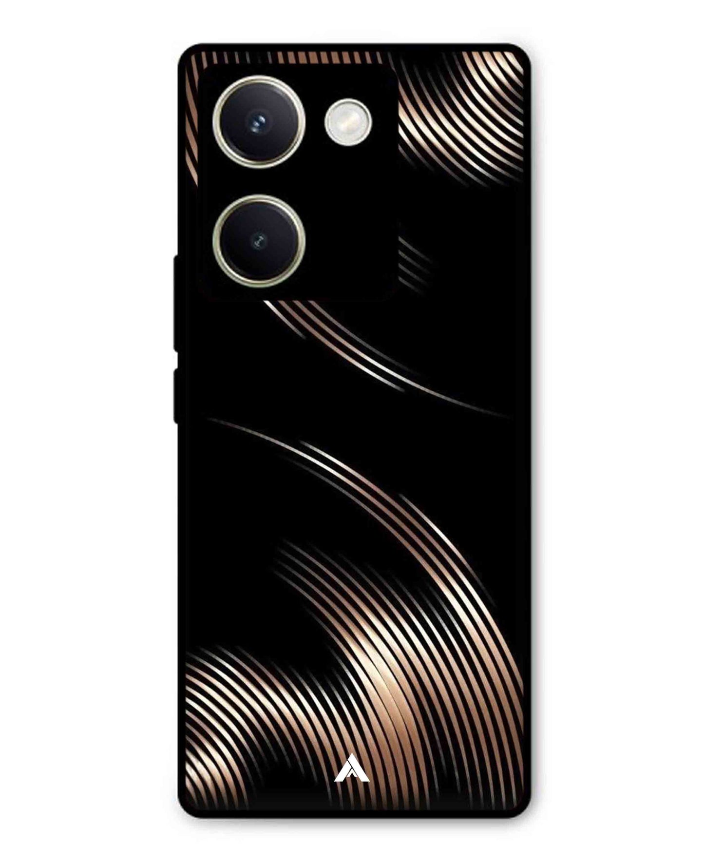 Stripe Pattern 1 Metal Back Cover Phone Case for Vivo Y200 Pro