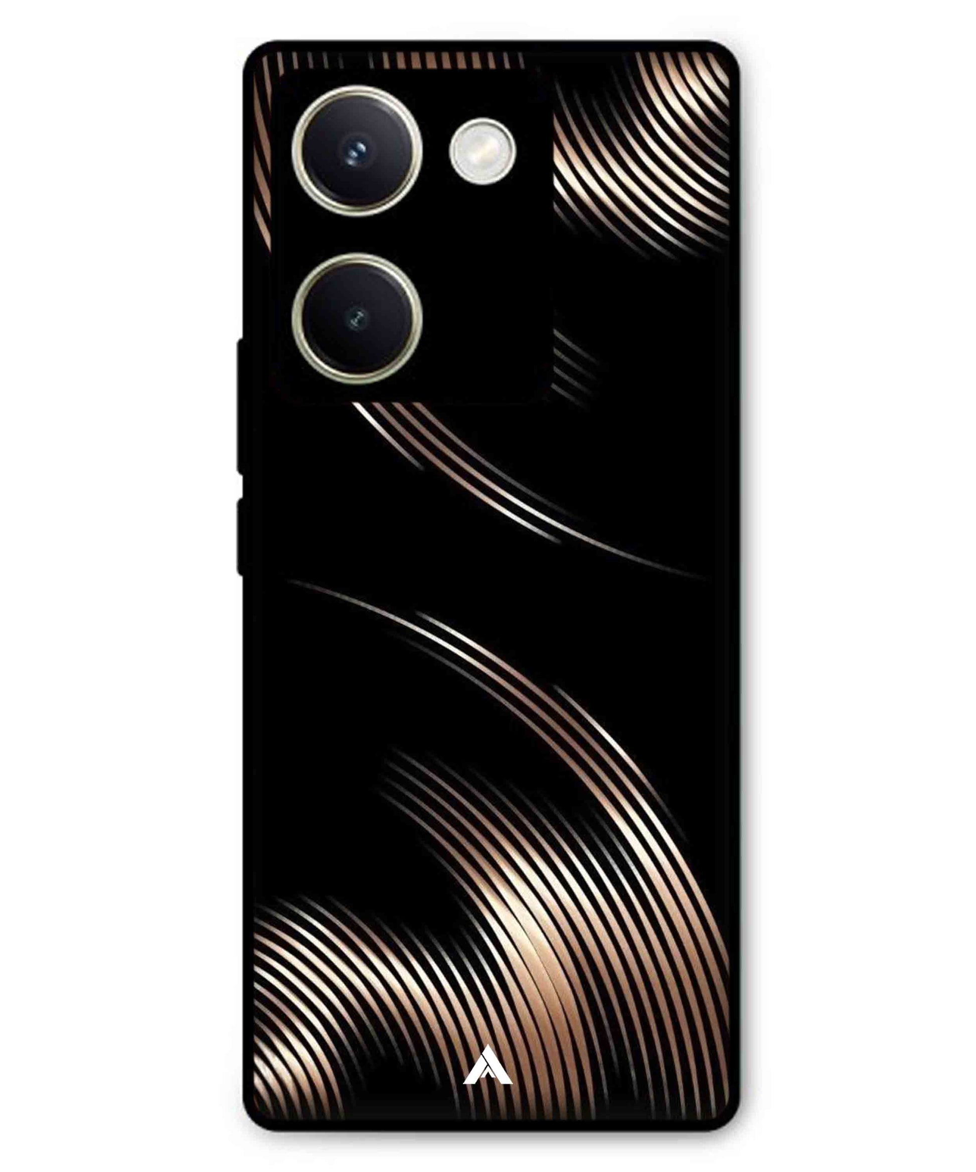 Stripe Pattern 1 Metal Back Cover Phone Case for Vivo Y300 Plus