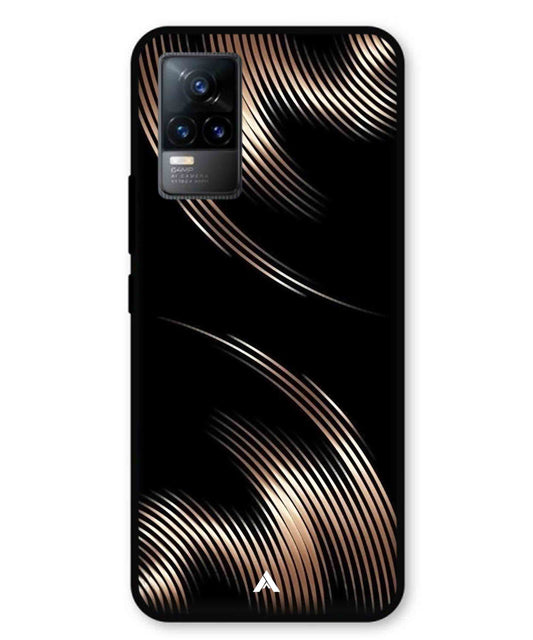 Stripe Pattern 1 Metal Back Cover Phone Case for Vivo v21e 4G
