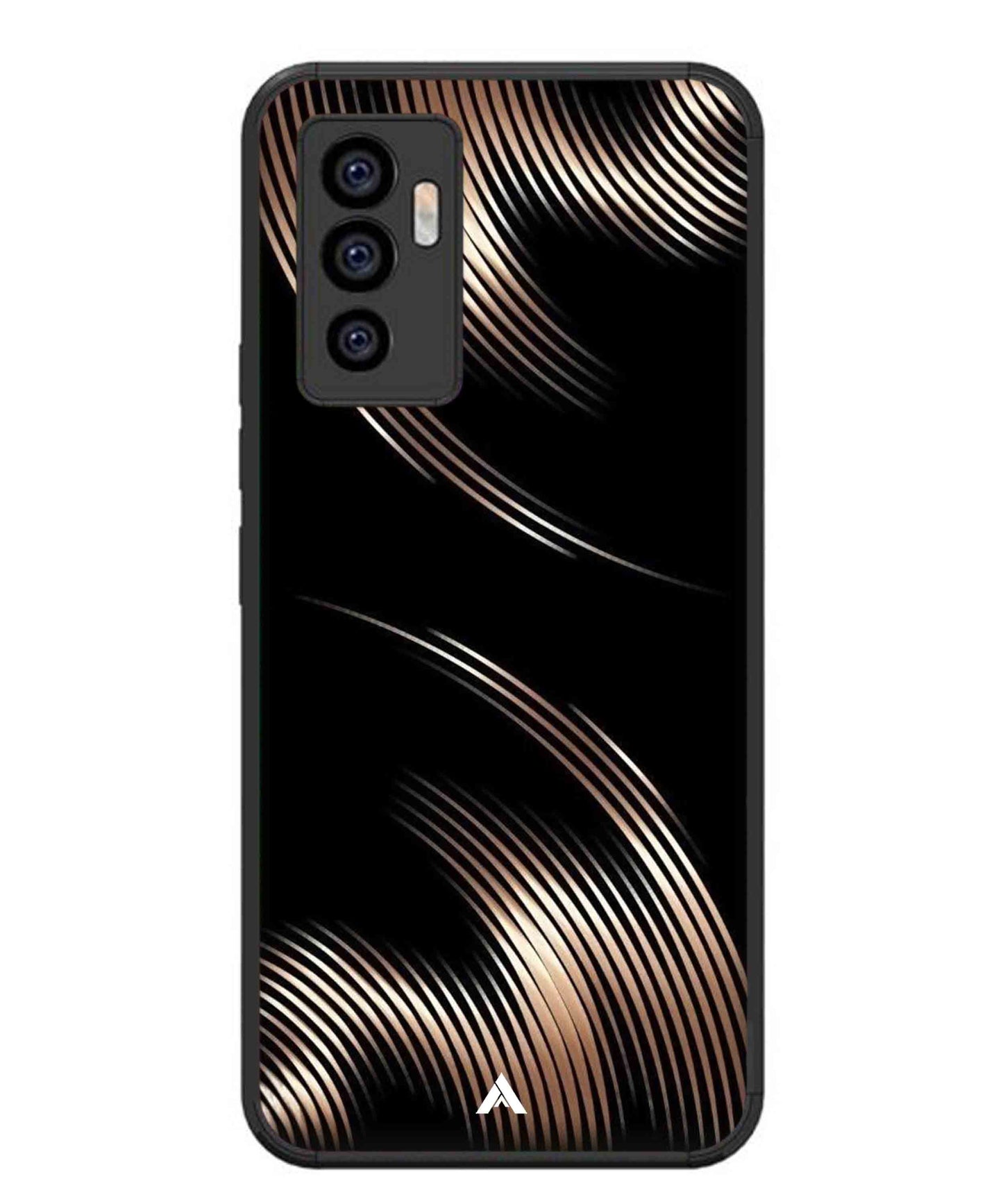 Stripe Pattern 1 Metal Back Cover Phone Case for Vivo v23e