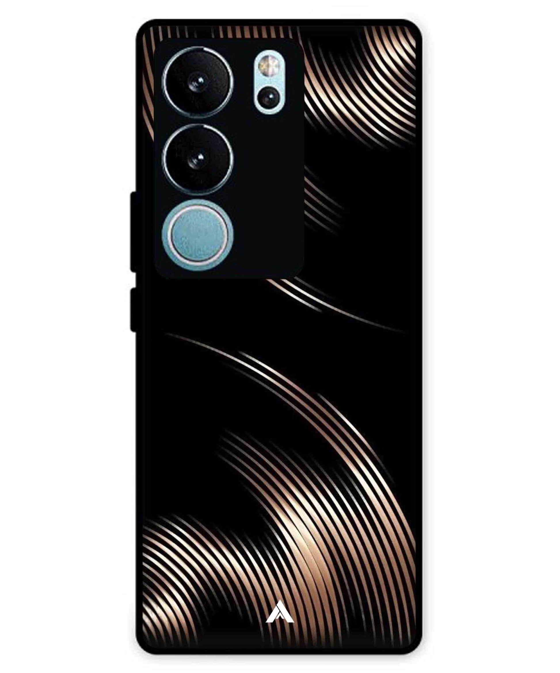 Stripe Pattern 1 Metal Back Cover Phone Case for Vivo v29 Pro