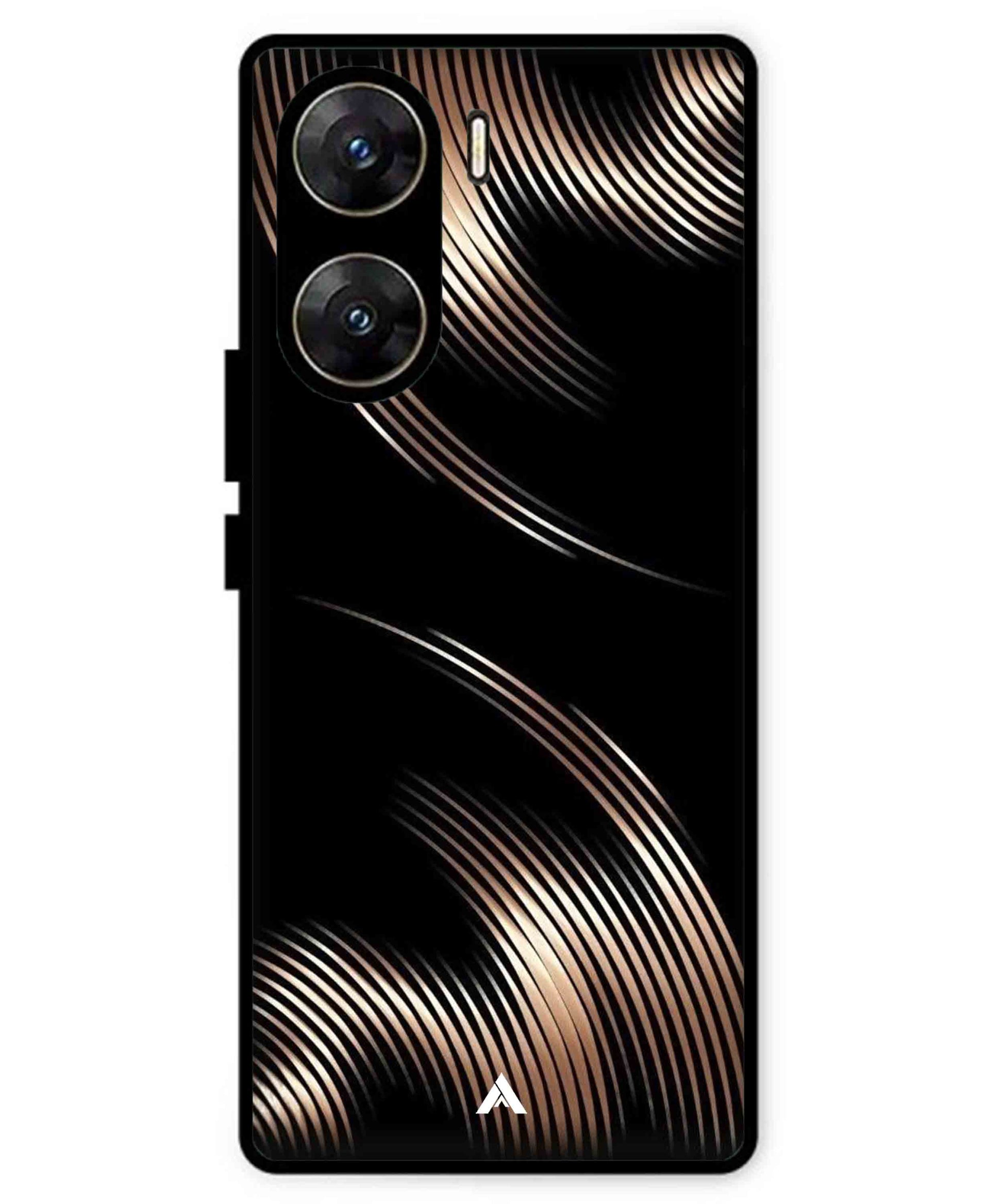Stripe Pattern 1 Metal Back Cover Phone Case for Vivo v29e