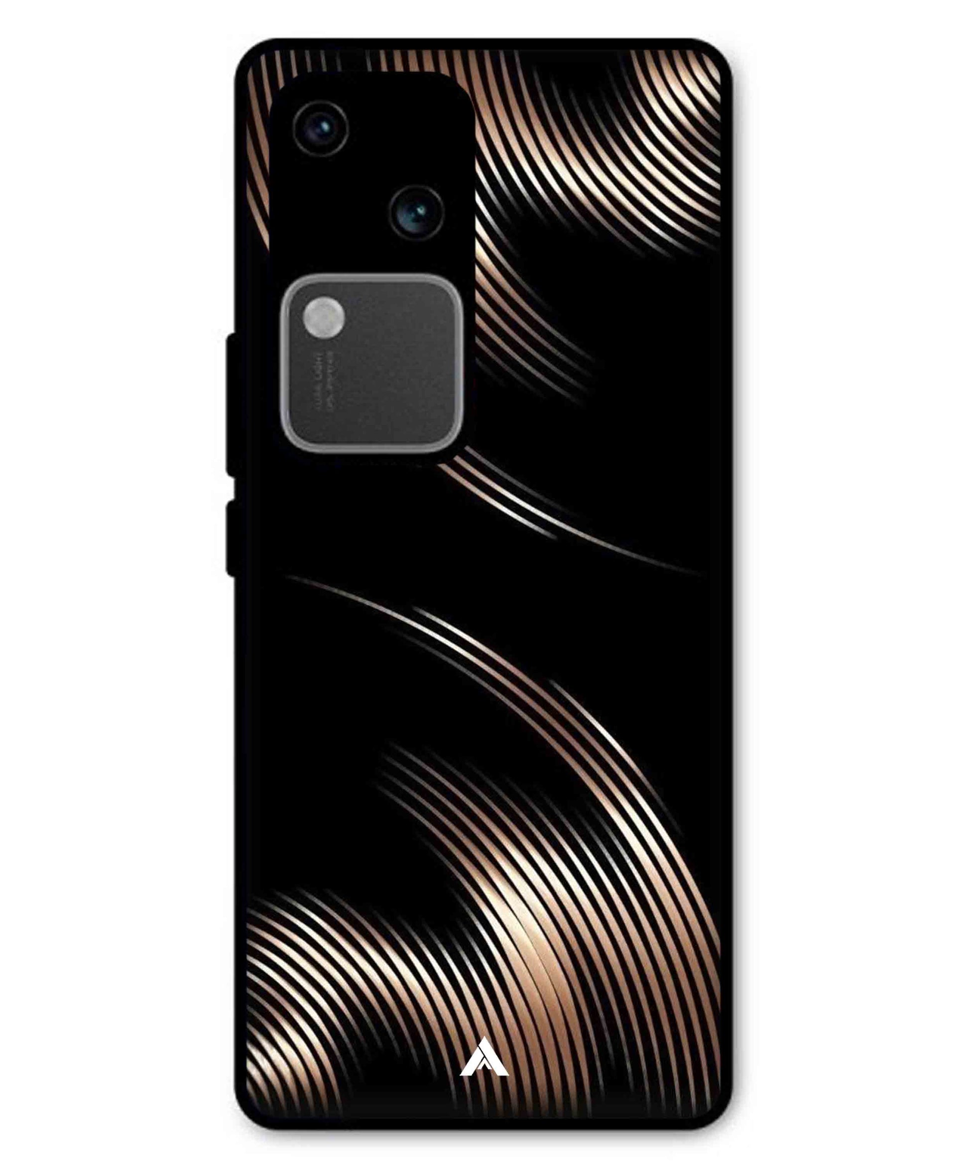 Stripe Pattern 1 Metal Back Cover Phone Case for Vivo v30