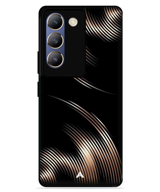 Stripe Pattern 1 Metal Back Cover Phone Case for Vivo v30 Lite