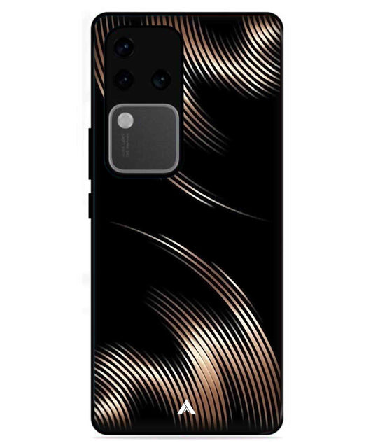 Stripe Pattern 1 Metal Back Cover Phone Case for Vivo v30 Pro