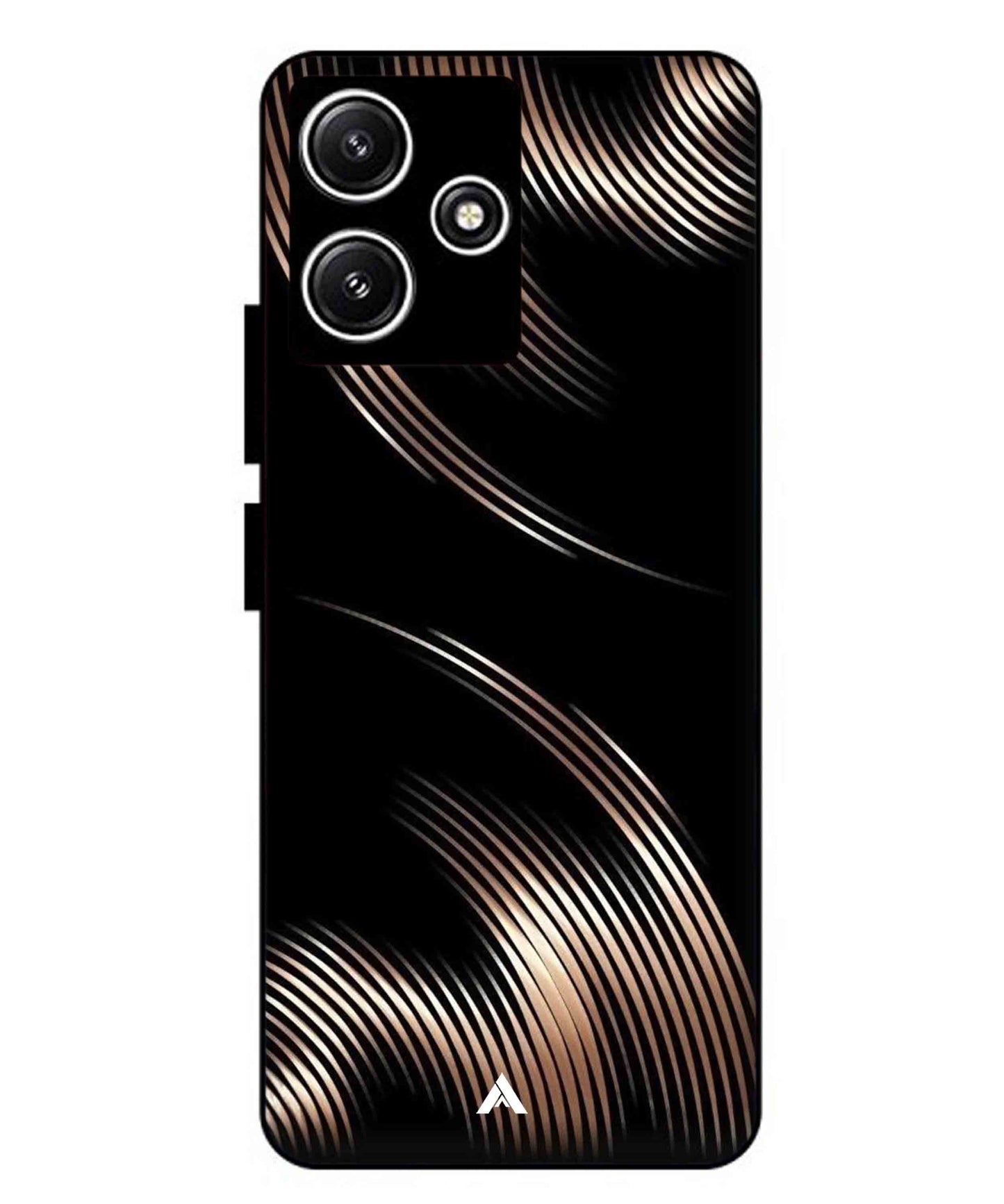 Stripe Pattern 1 Metal Back Cover Phone Case for Xiaomi Redmi 12 5G