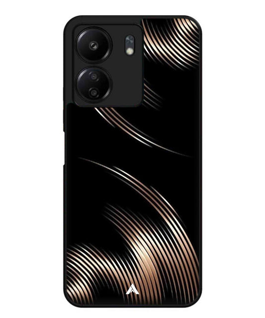 Stripe Pattern 1 Metal Back Cover Phone Case for Xiaomi Redmi 13C 4G
