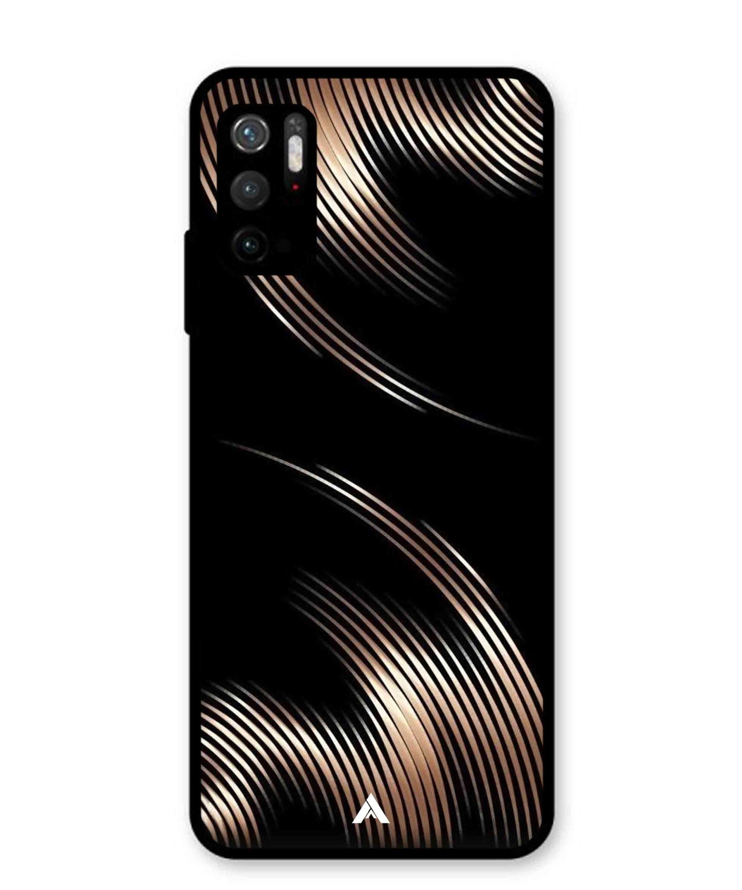 Stripe Pattern 1 Metal Back Cover Phone Case for Xiaomi Redmi Note 10T