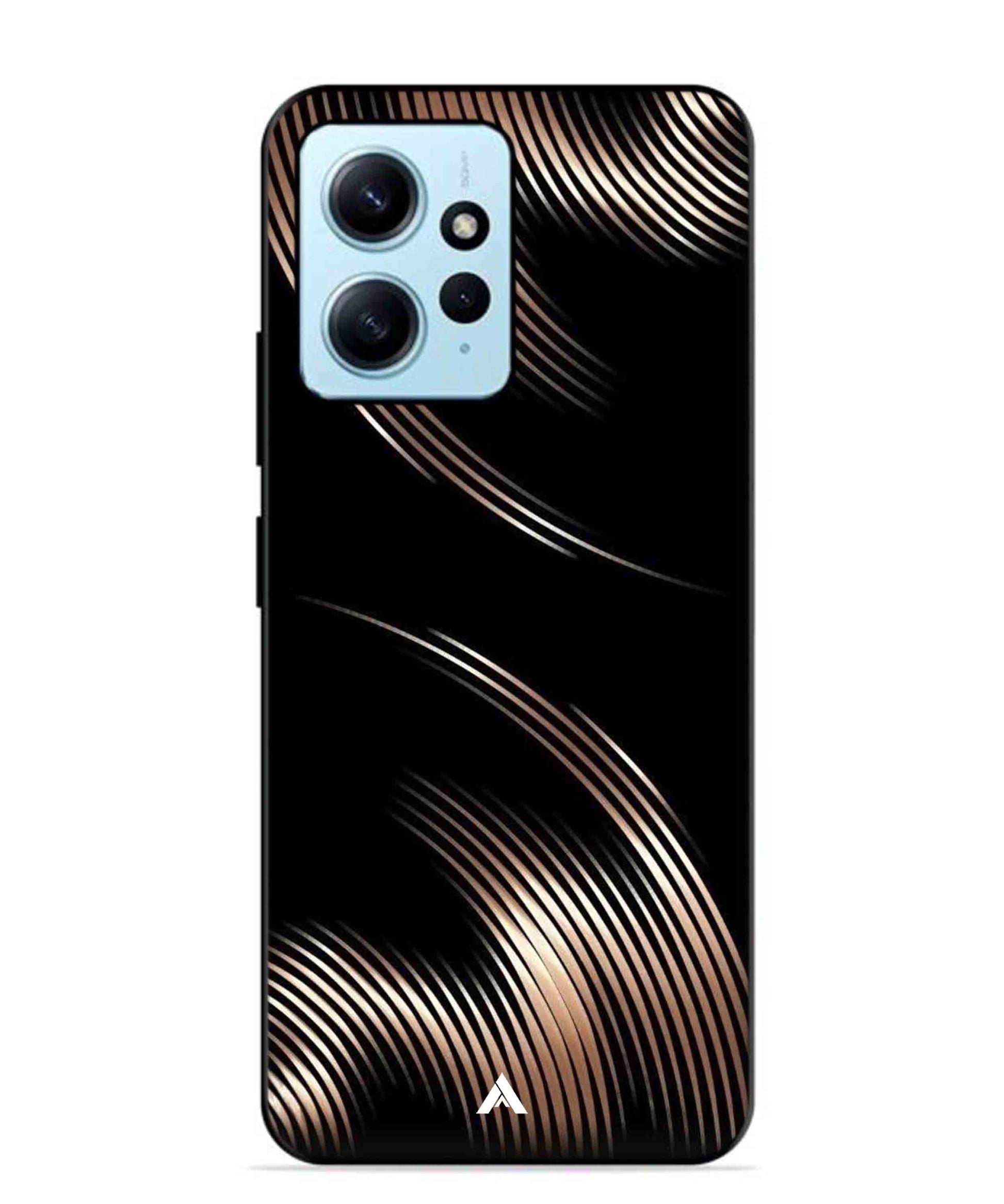 Stripe Pattern 1 Metal Back Cover Phone Case for Xiaomi Redmi Note 12 4G