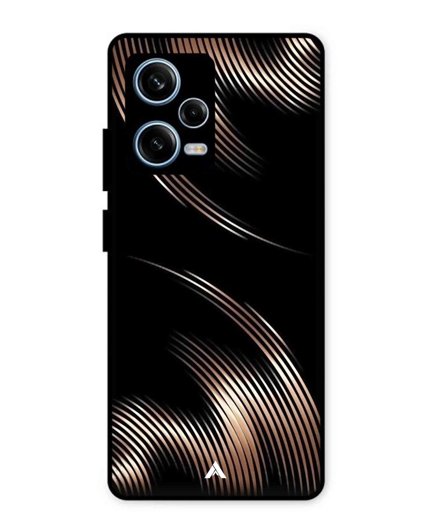 Stripe Pattern 1 Metal Back Cover Phone Case for Xiaomi Redmi Note 12 Pro