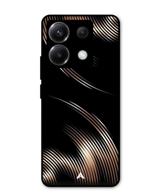 Stripe Pattern 1 Metal Back Cover Phone Case for Xiaomi Redmi Note 13