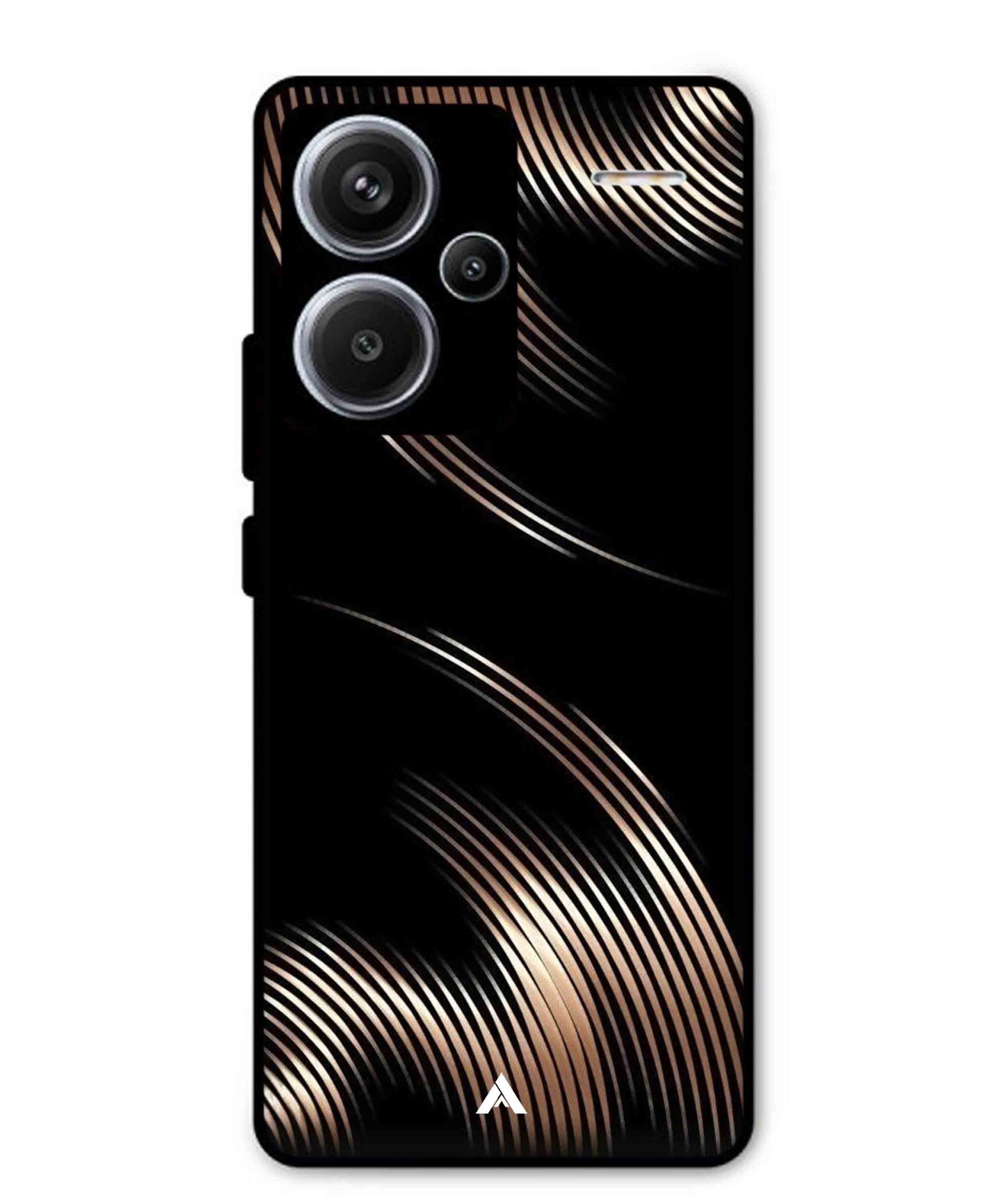 Stripe Pattern 1 Metal Back Cover Phone Case for Xiaomi Redmi Note 13 Pro Plus