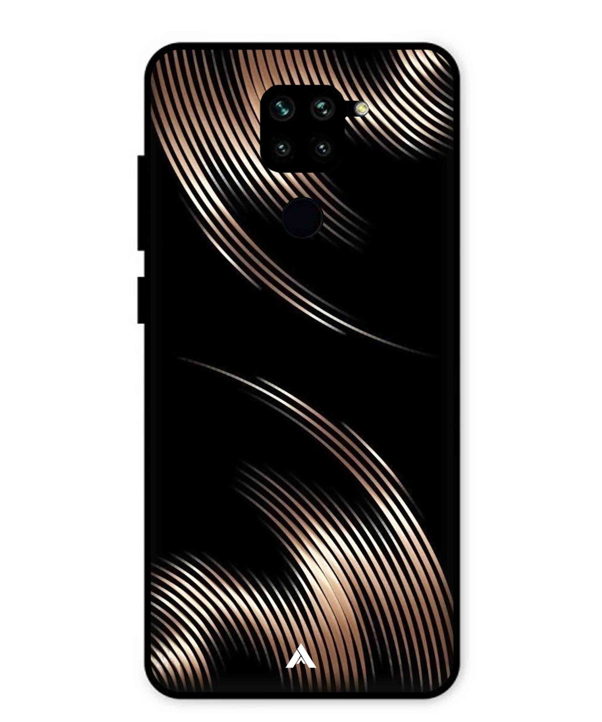 Stripe Pattern 1 Metal Back Cover Phone Case for Xiaomi Redmi Note 9