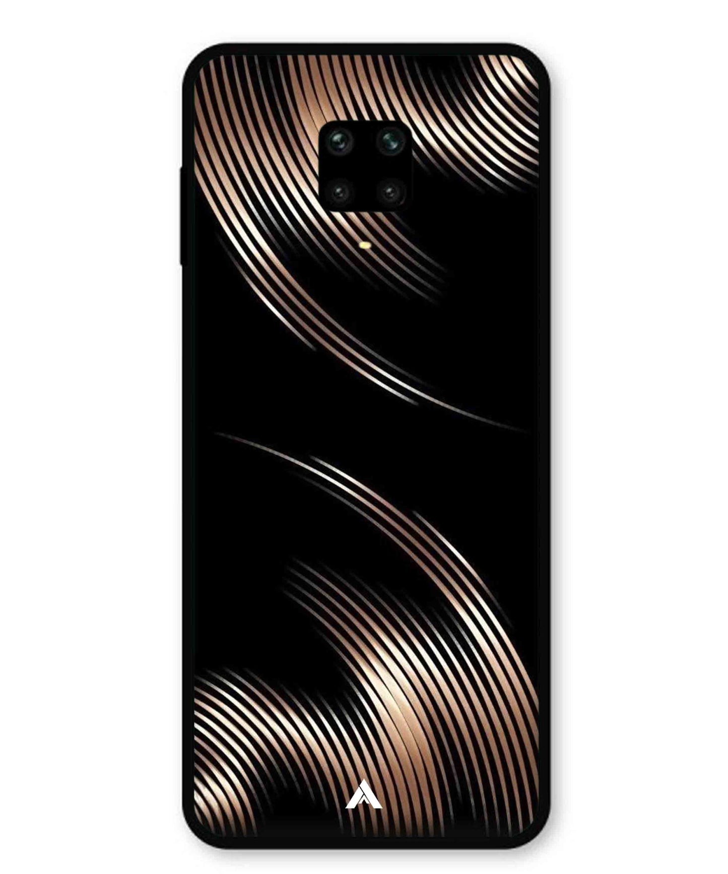 Stripe Pattern 1 Metal Back Cover Phone Case for Xiaomi Redmi Note 9 Pro Max
