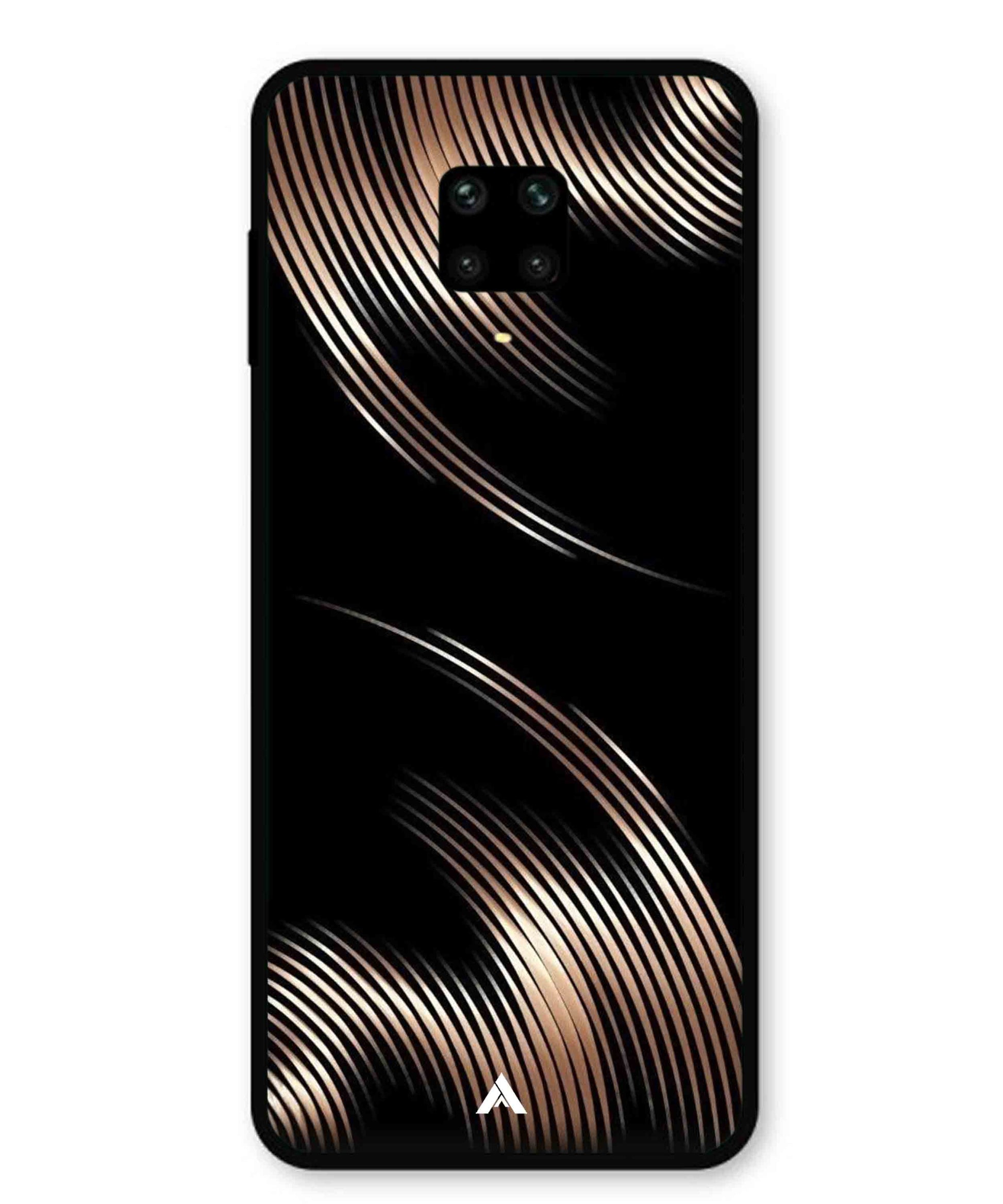 Stripe Pattern 1 Metal Back Cover Phone Case for Xiaomi Redmi Note 9 Pro Max