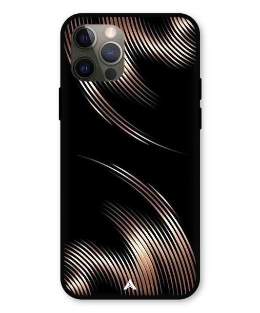 Stripe Pattern 1 Metal Back Cover Phone Case for iPhone 12 Pro