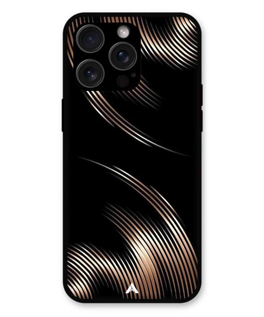 Stripe Pattern 1 Metal Back Cover Phone Case for iPhone 13 Pro Max