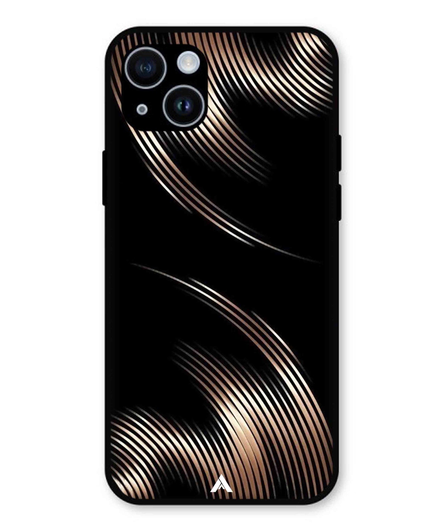 Stripe Pattern 1 Metal Back Cover Phone Case for iPhone 15