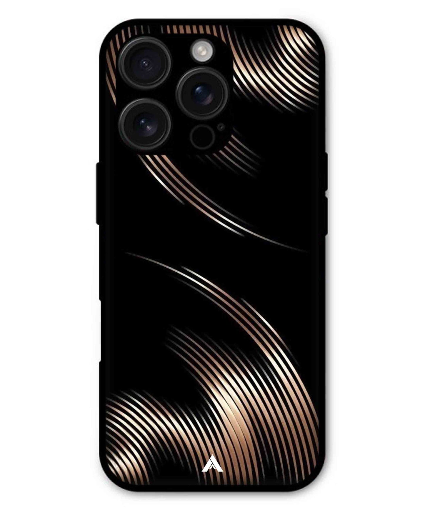 Stripe Pattern 1 Metal Back Cover Phone Case for iPhone 16 Pro