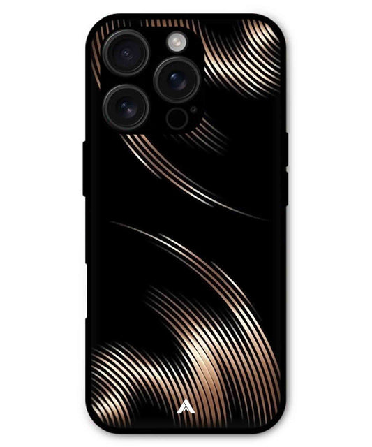 Stripe Pattern 1 Metal Back Cover Phone Case for iPhone 16 ProMax
