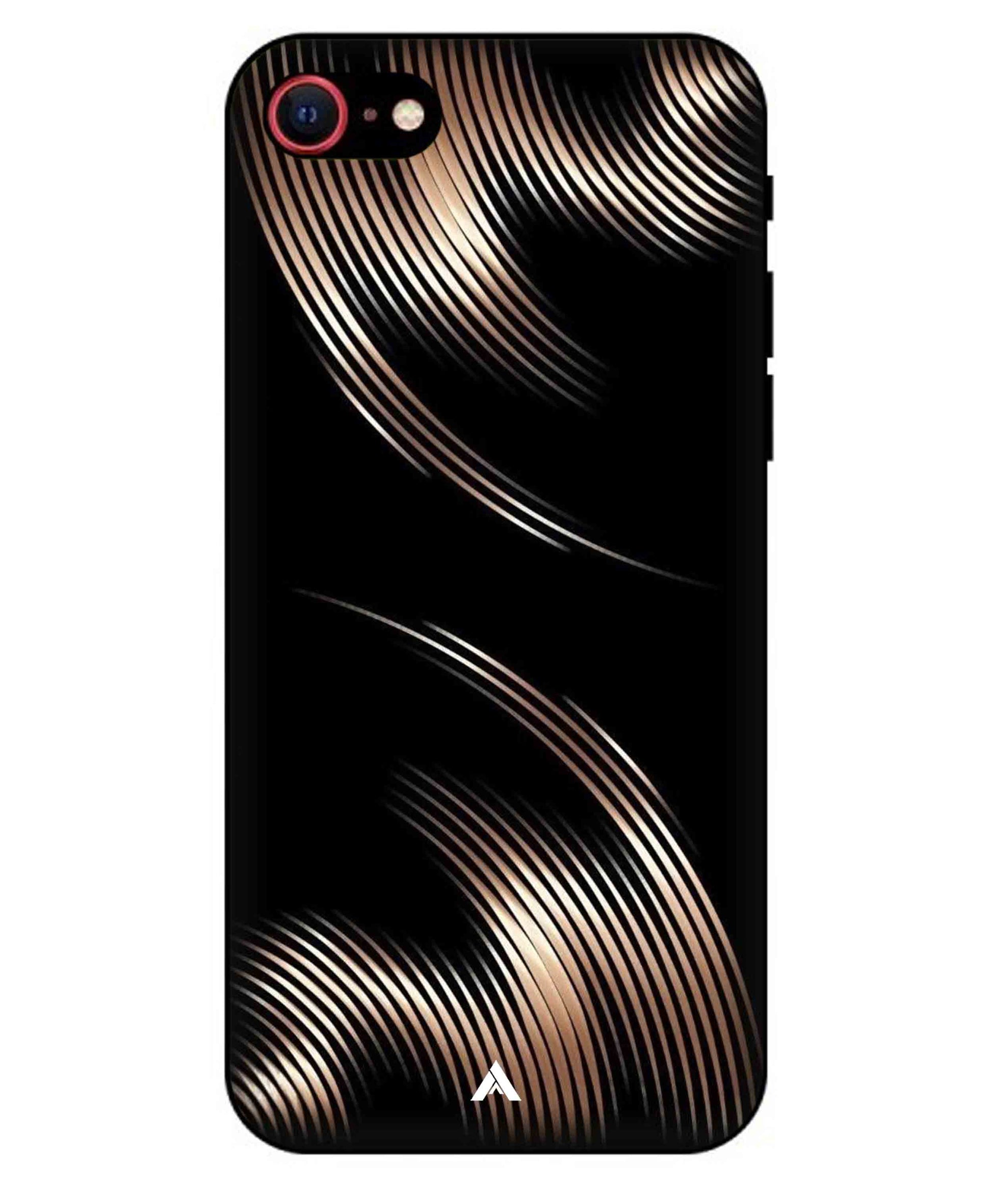 Stripe Pattern 1 Metal Back Cover Phone Case for iPhone 8