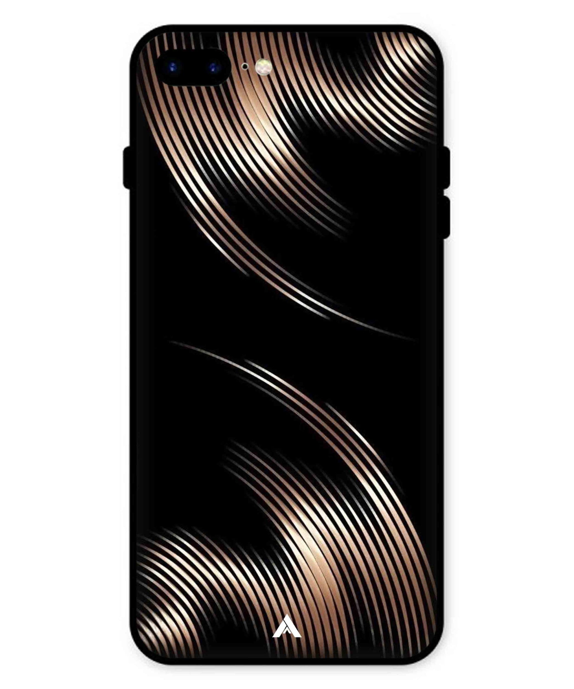 Stripe Pattern 1 Metal Back Cover Phone Case for iPhone 8 Plus