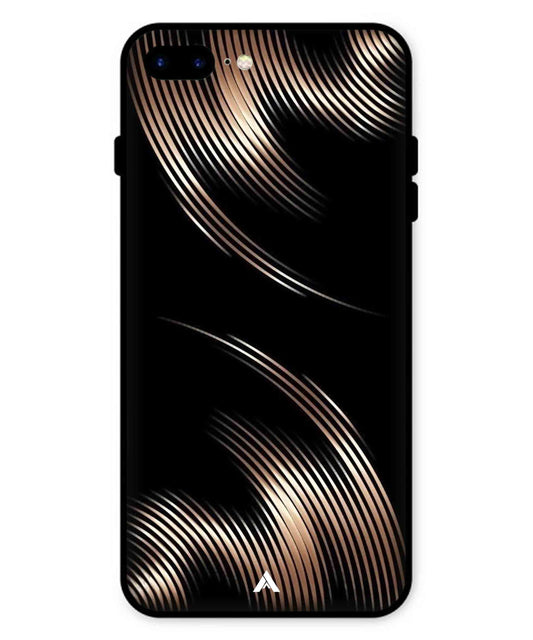 Stripe Pattern 1 Metal Back Cover Phone Case for iPhone 8 Plus