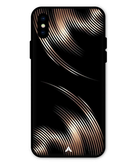 Stripe Pattern 1 Metal Back Cover Phone Case for iPhone Xs