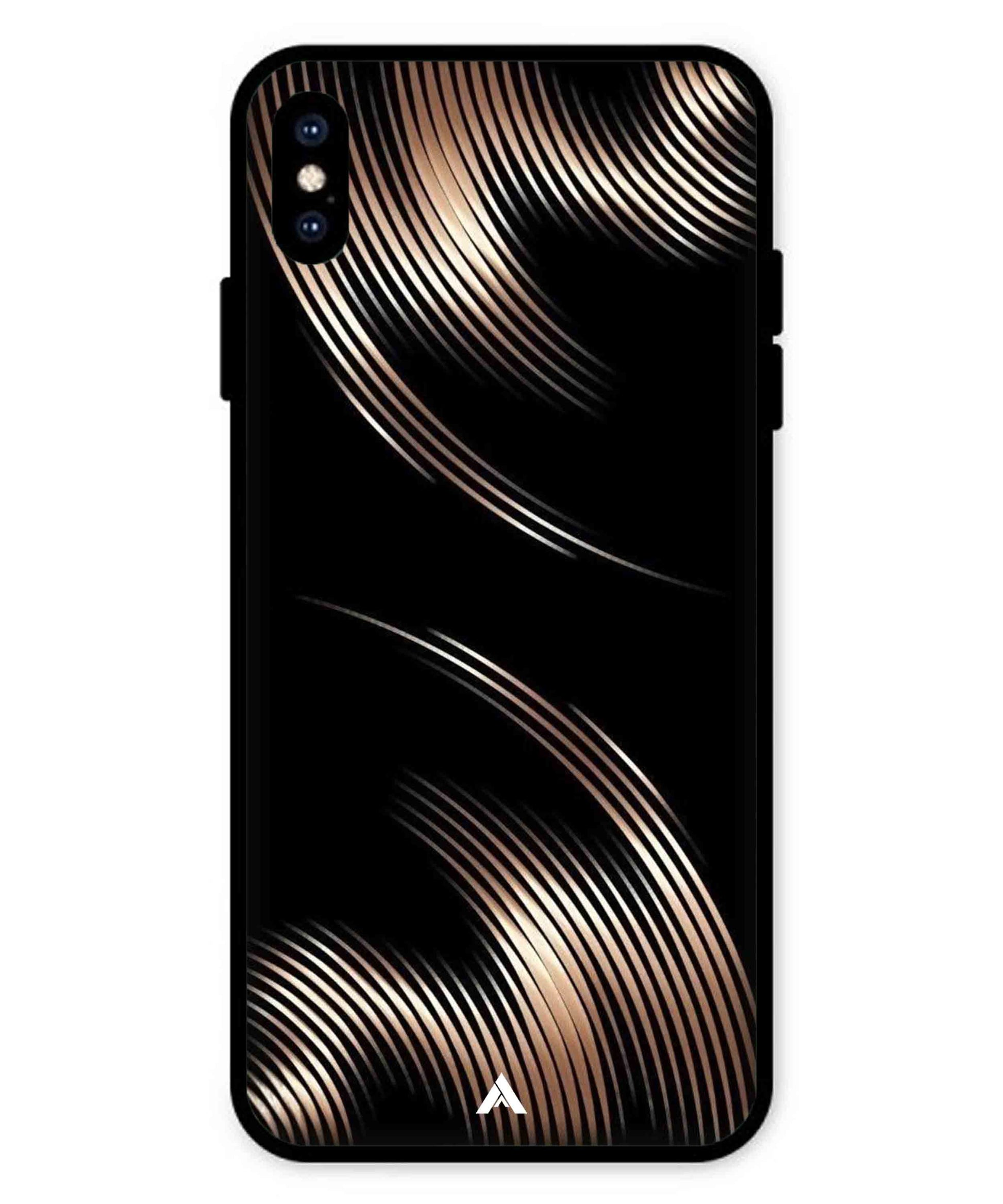Stripe Pattern 1 Metal Back Cover Phone Case for iPhone Xs Max