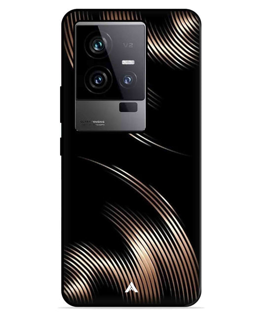 Stripe Pattern 1 Metal Back Cover Phone Case for iQOO 11