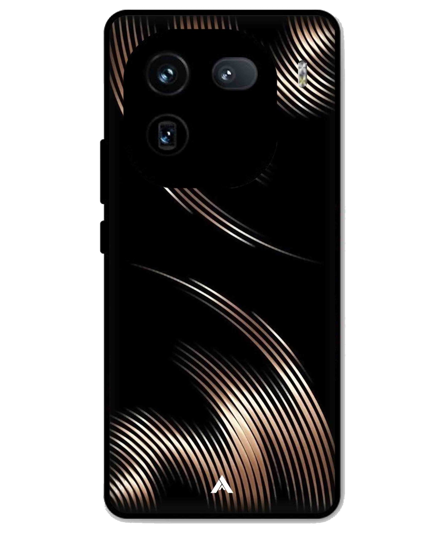 Stripe Pattern 1 Metal Back Cover Phone Case for iQOO 12