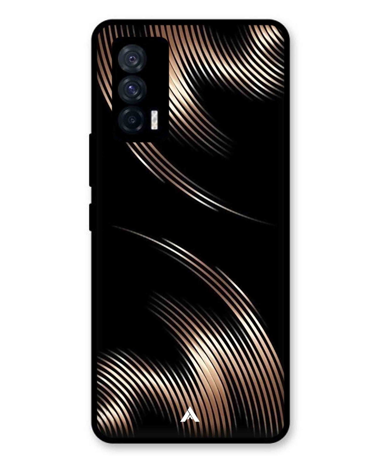 Stripe Pattern 1 Metal Back Cover Phone Case for iQOO 7