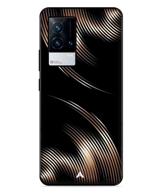 Stripe Pattern 1 Metal Back Cover Phone Case for iQOO 8