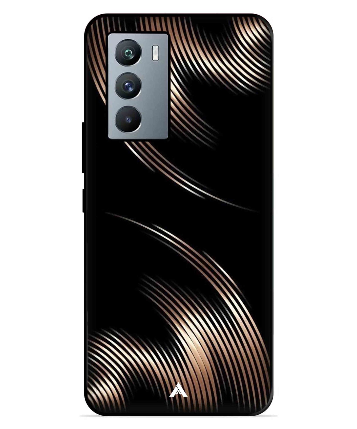 Stripe Pattern 1 Metal Back Cover Phone Case for iQOO 9 SE