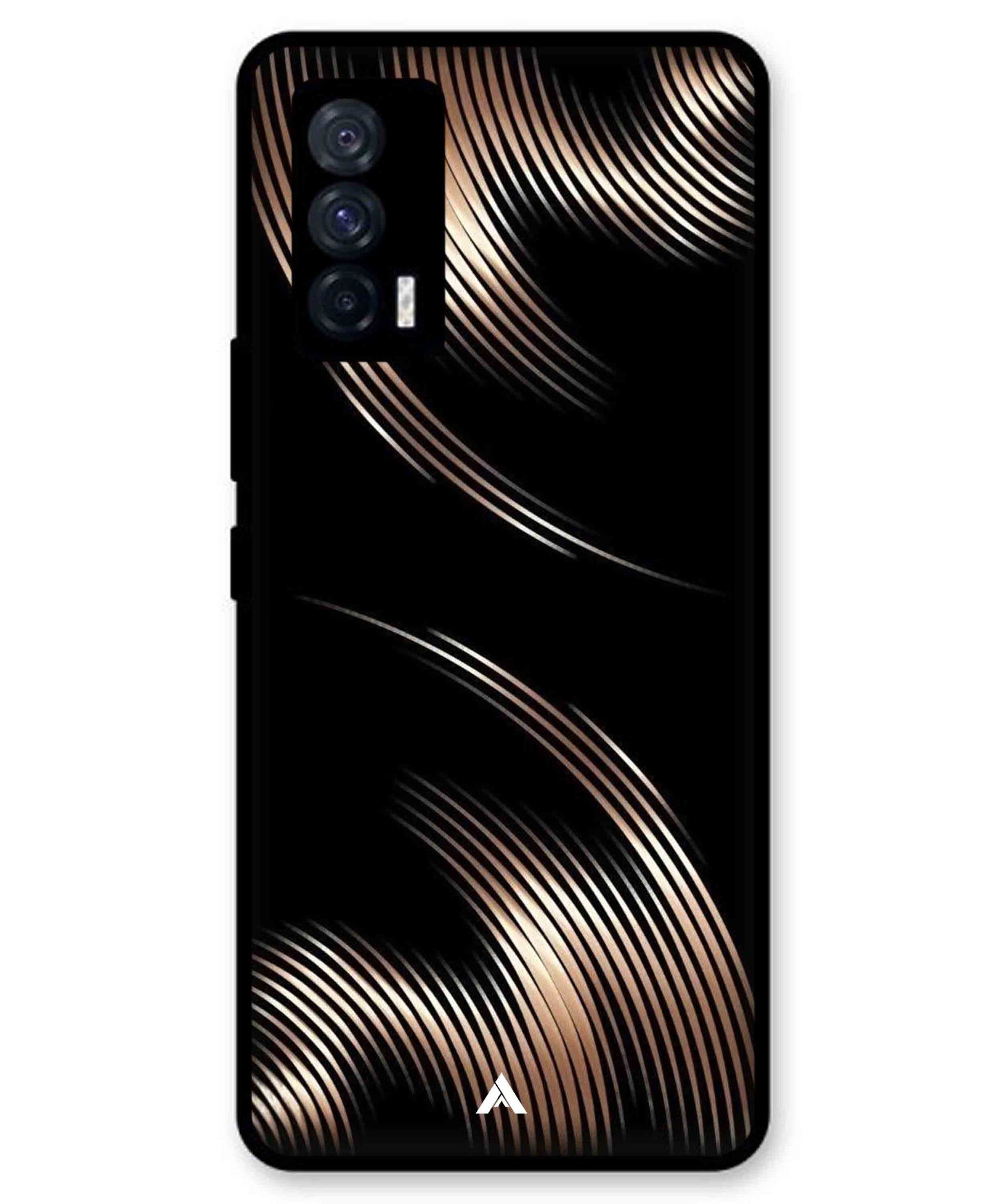 Stripe Pattern 1 Metal Back Cover Phone Case for iQOO Neo 5