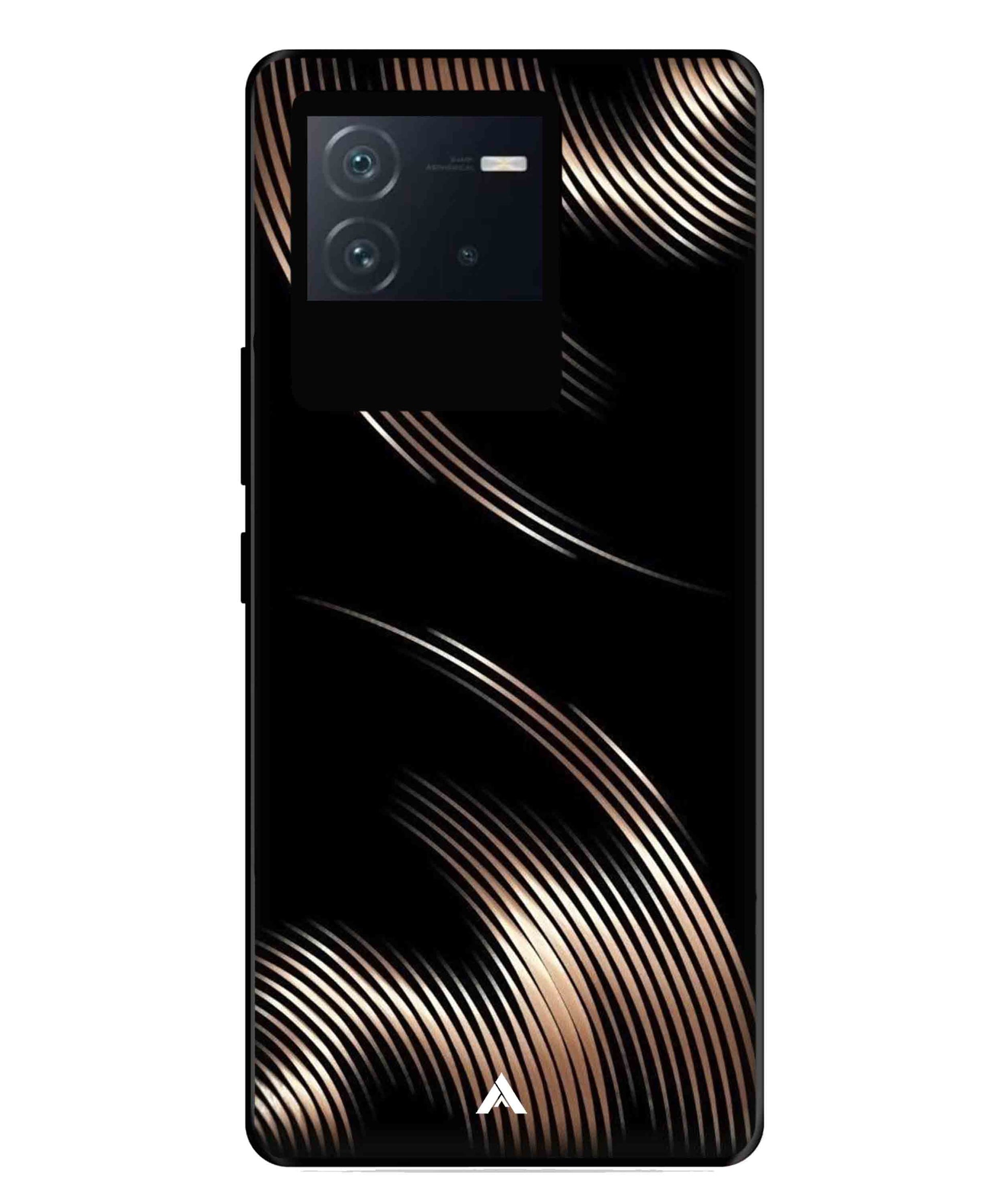 Stripe Pattern 1 Metal Back Cover Phone Case for iQOO Neo 6