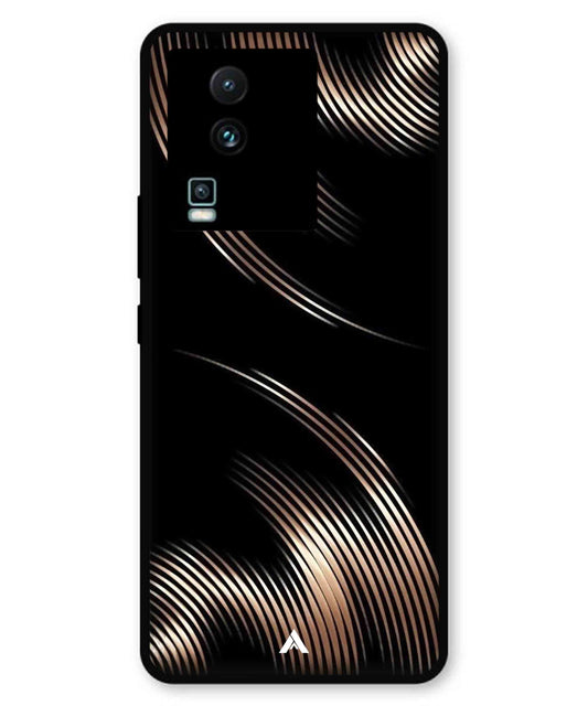 Stripe Pattern 1 Metal Back Cover Phone Case for iQOO Neo 7 Pro