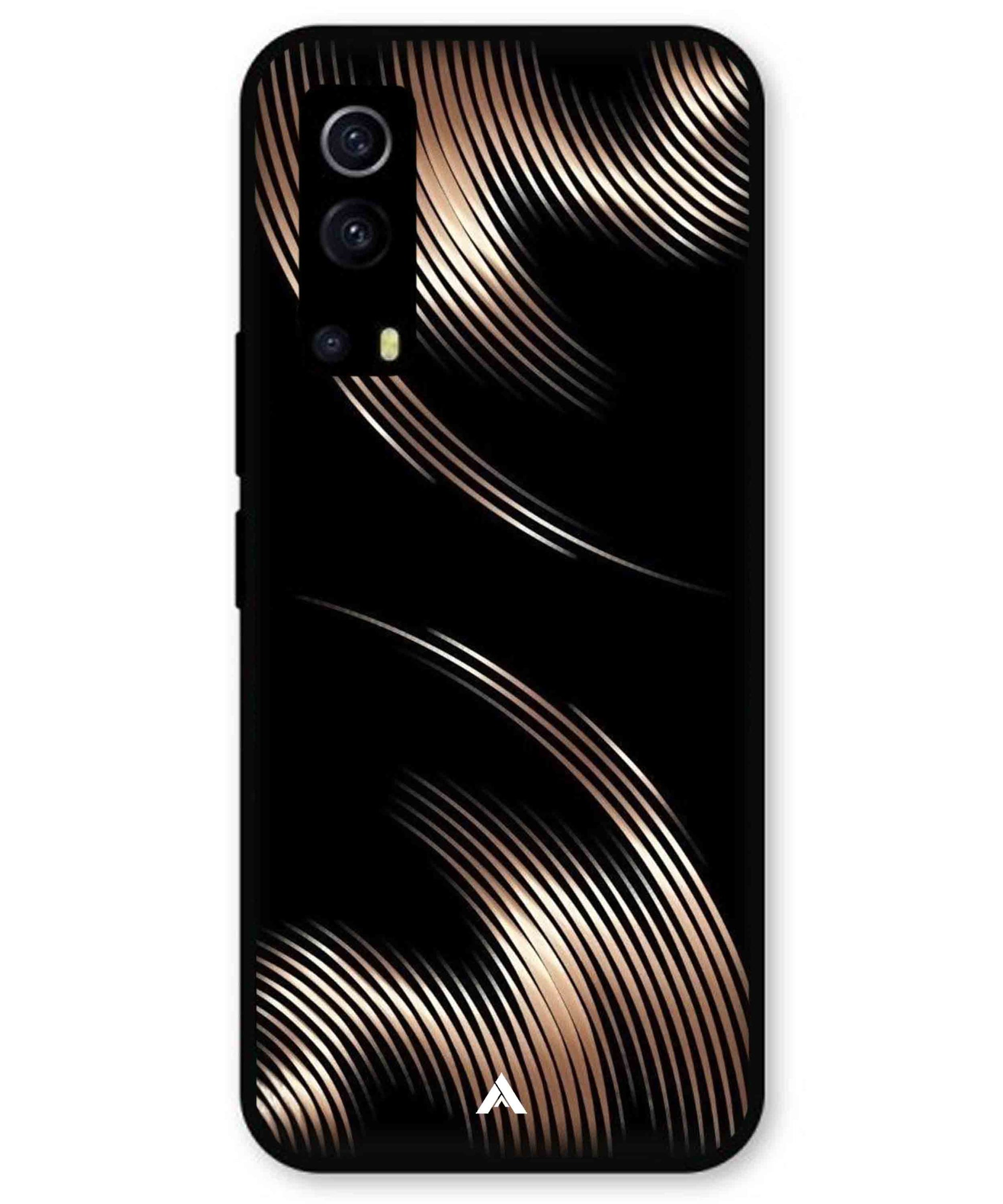 Stripe Pattern 1 Metal Back Cover Phone Case for iQOO Z3